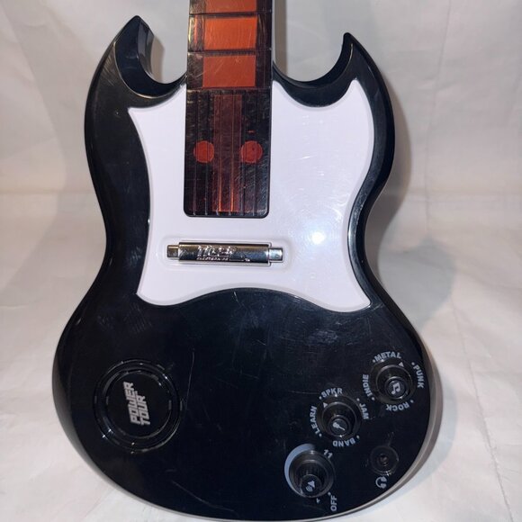 2007 Gibson Power Tour Tiger Electronics Black Electric Toy Guitar - Not Working - Picture 4 of 7
